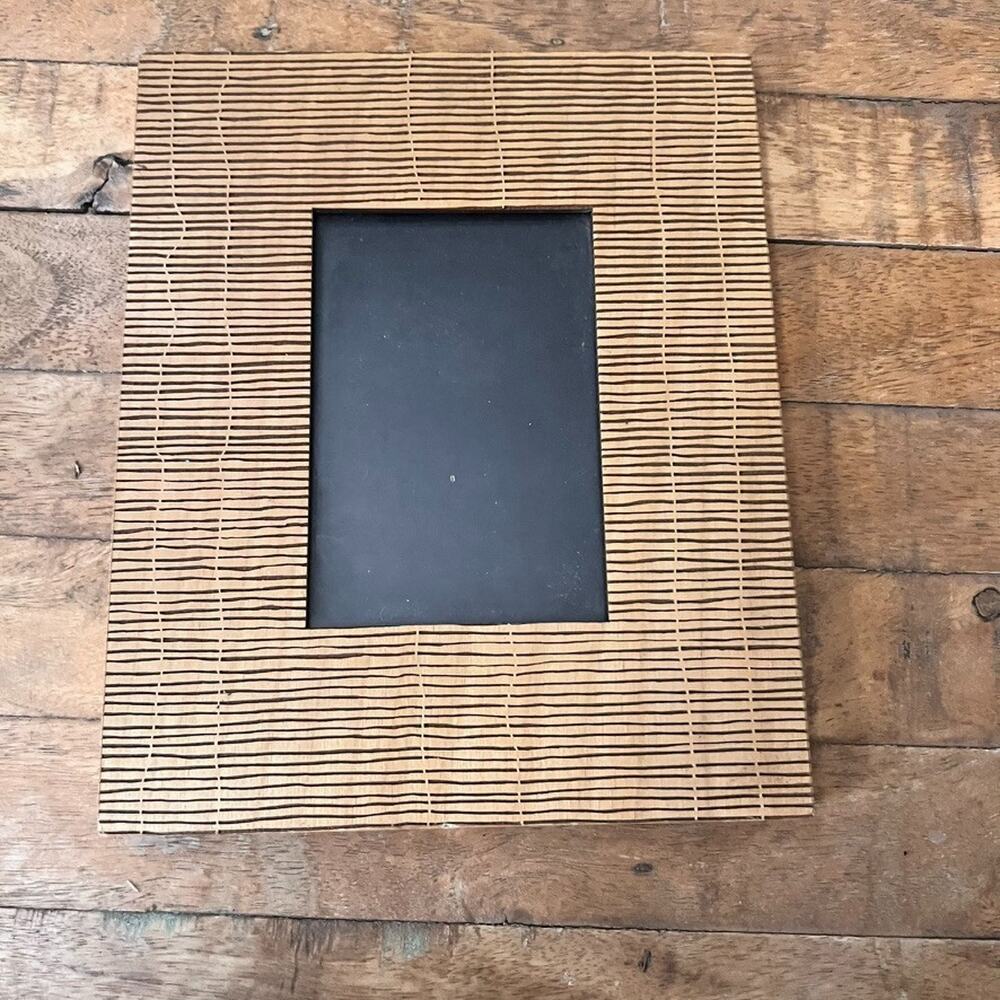 Contemporary Small Wood Photo Frame Wayne Cunningham Abstract Tabletop Decor